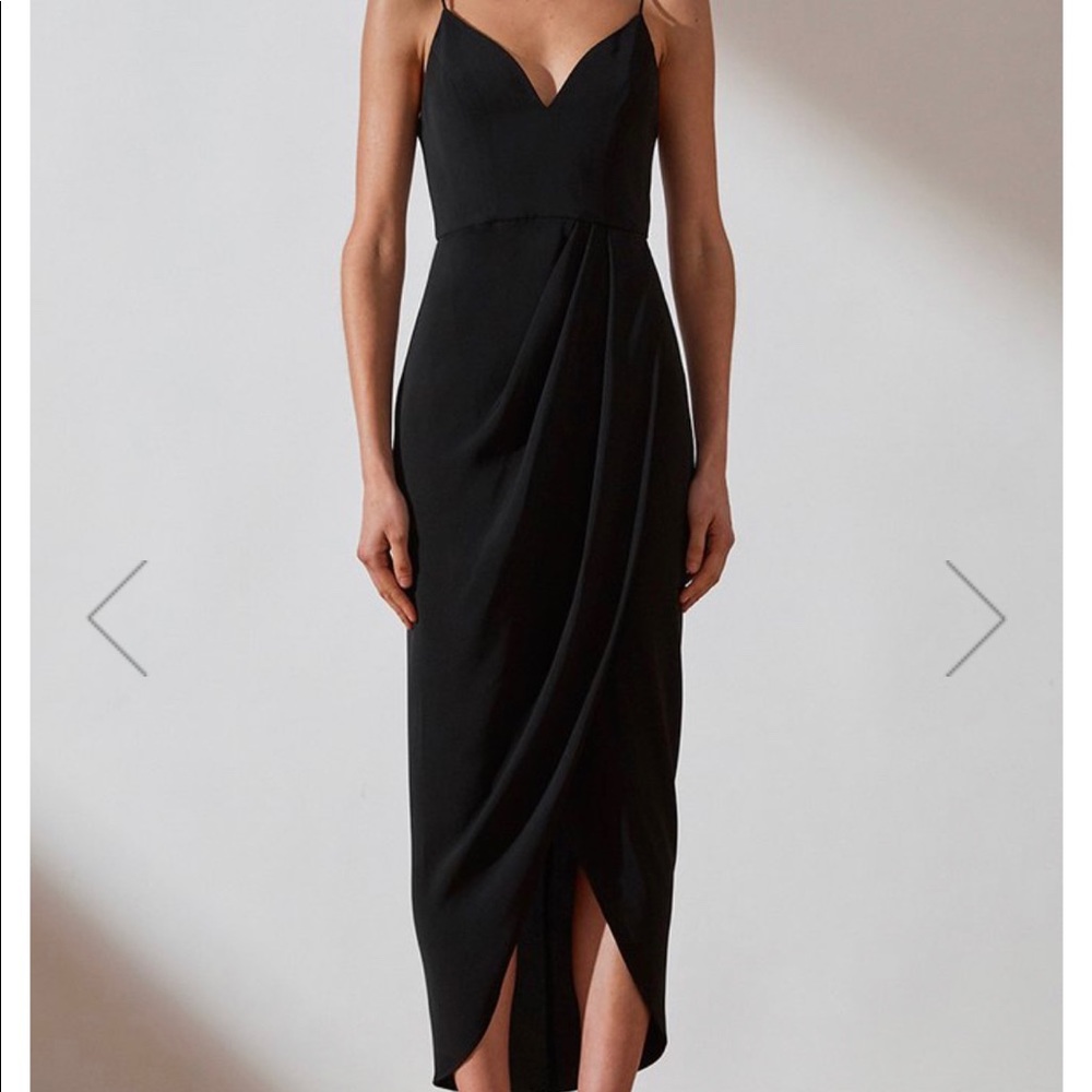 Shona Joy Core Cocktail Bridesmaid Dress- Black